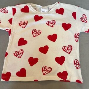 Zara Baby Red Heart Print T-Shirt